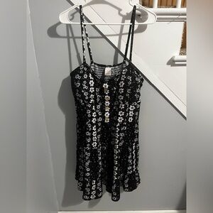 No Boundaries Black and White Floral Top